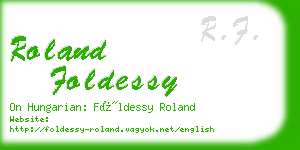 roland foldessy business card